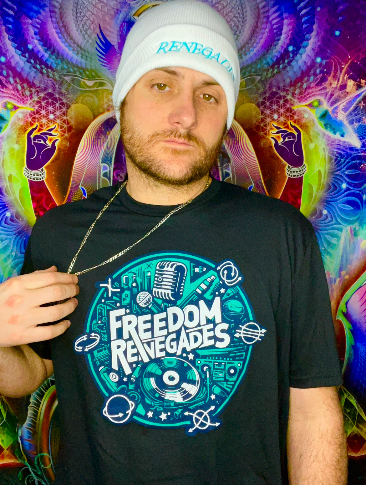 *New design* (Aquamarine & Black) Freedom Renegade T-Shirts UNISEX