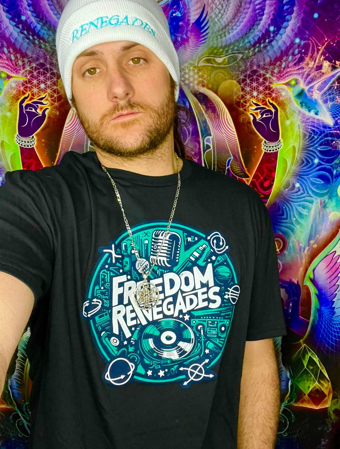 *New design* (Aquamarine & Black) Freedom Renegade T-Shirts UNISEX