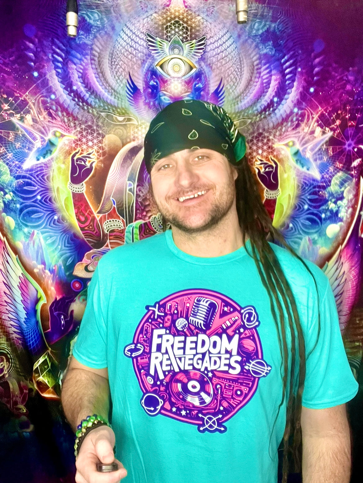 *New design* (Aquamarine & Black) Freedom Renegade T-Shirts UNISEX